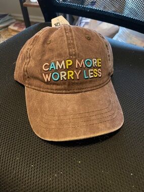 Washed Brown Baseball Cap with Tag